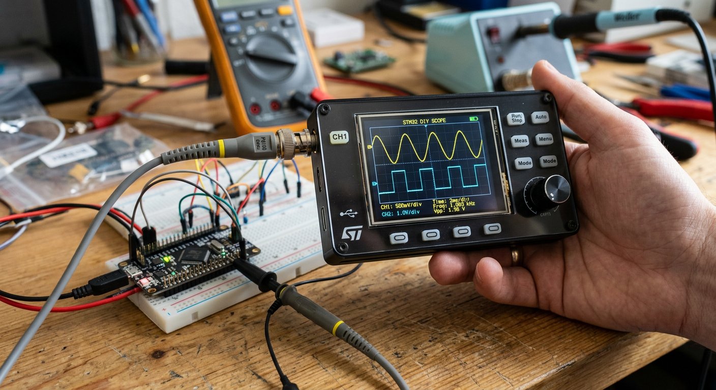 اسیلوسکوپ دیجیتال قابل حمل با STM32