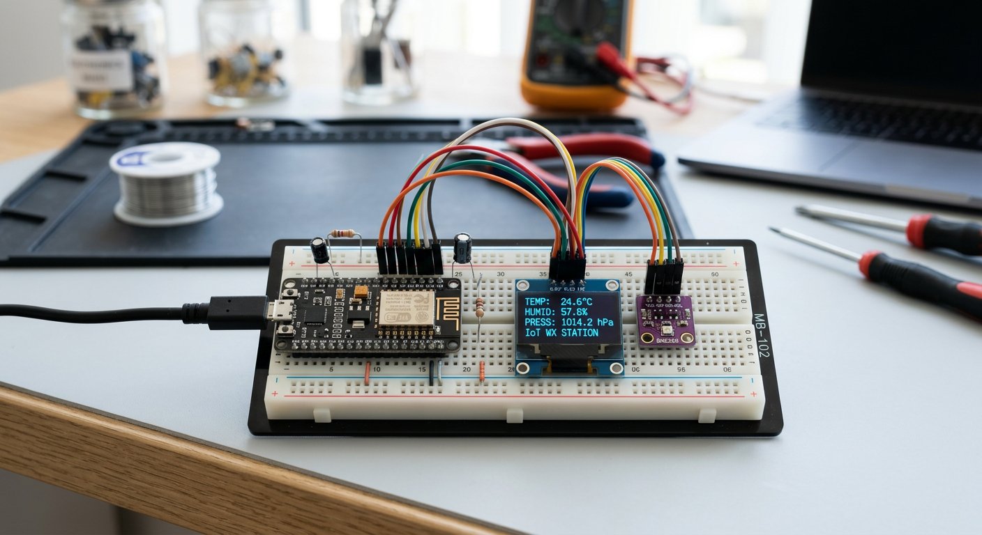 ایستگاه هواشناسی IoT با ESP8266