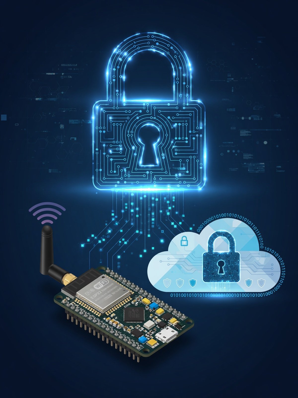 امنیت در اینترنت اشیا: TLS، بهروزرسانی OTA و مدیریت کلید روی ESP32
